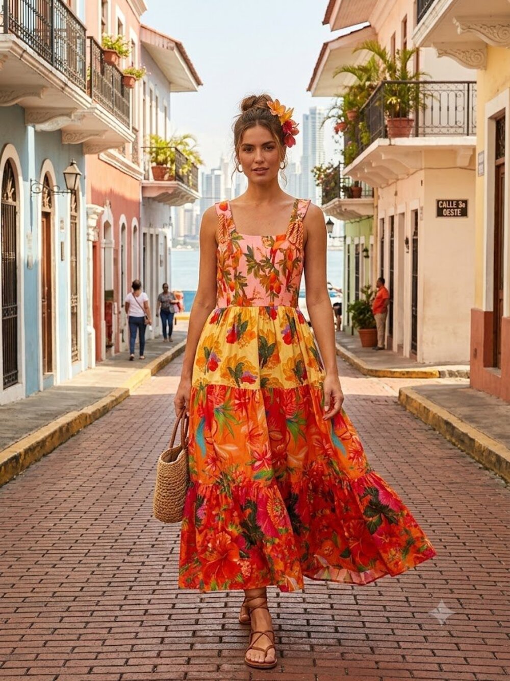 FARM Rio Mixed Warm Prints Maxi Dress - Picture 1 of 12